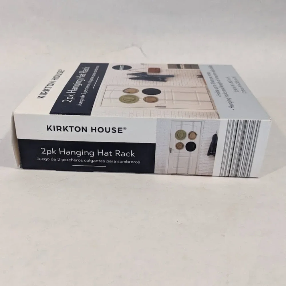 Kirkton House 2pk Hanging Hat Rack Over Door Adjustable‎ 16 Hat Capacity New
